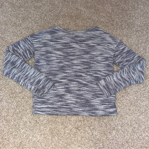 Hollister Marled Grey Sparkly Silver Crewneck Sweater - Picture 2 of 4